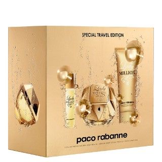 Kit Lady Million Perfume 80ml+miniatura+Body Lotion